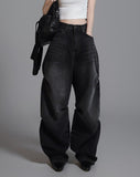 Snap Over Denim Pants