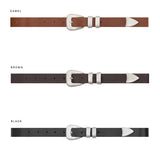 Minimal western leather belt