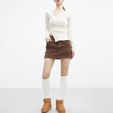Lana Brushed A-line Skirt