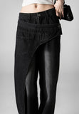 Wrap Cross Over Denim Pants