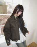 Buen Out Pocket Boxy Bomber Jacket