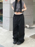 Low Wide Cargo Pants