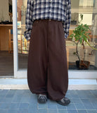 Bevron Cotton Balloon Wide Pants
