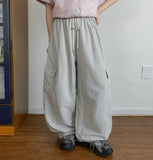 Bonta Summer Cargo Banding Wide Pants