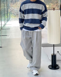 String One-Tuck Brushed Sweatpants