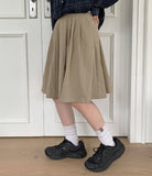 Kosyong banding pin tuck midi skirt