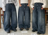 Wanko Side Pin Tuck Wide Denim Pants