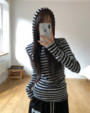 Bio Stripe Long Hoodie