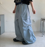 [unisex] Poro color banding string cargo pants