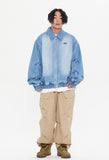 SHINING LOGO WASHED DENIM JACKET