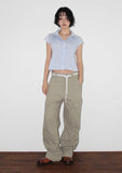 HERRINGBONE CARGO PANTS