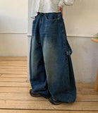 [unisex] Pihyo Carpenter Balloon Denim Wide Pants