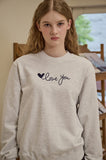 Love You Chain Embroidery Sweatshirt