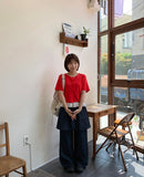 [BAONHAUS] Mecca Summer Denim Layered Skirt Pants