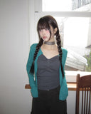 Rotan Lovely Ribbon Shirring Sleeveless Top