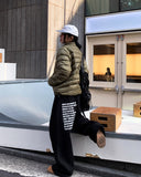 Way Lettering Wide Brushed Sweatpants