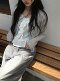 Hold Eyelet Frill Blouse
