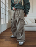 Basic Corduroy Cargo Parachute Pants
