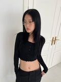 SHORT BUTTON CARDIGAN