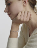 Essence Silver (W) Moissanite Flower Station Bracelet