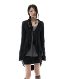Ruffled Drape Cardigan