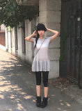 Deed Frill Shirring Hood Mini One Piece T-Shirt