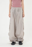 Trudy pintuck balloon wide shirring cargo pants