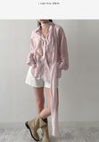 Sion Tencel See-through Over Fit Blouse