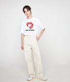 Overlap Heart Line Short Sleeve Tee