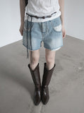 Ethnic Woodball Leather Strap Belt
