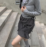 Nico Nylon Shirring Mini Skirt