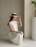 Blun Stripe Linen Sleeveless One Piece