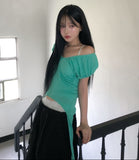Linz Shirred Strap Short Sleeve
