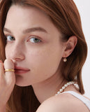 H-edition Dessert Ball Silver Pearl Earring