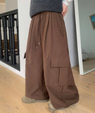 Kitteny Banding String Nylon Brushed Cargo Pants