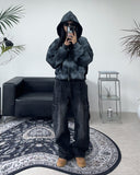 Nerom Dirty Crop Hood Zip-up