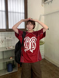 [unisex] Lyusao Sporty Printing Over Short Sleeve Tee