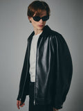 Fox Leather Overfit Single Jacket