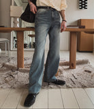 Highbee Semi-Bootcut Denim Pants