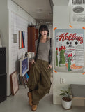 Gane Vintage Washing String Cargo Pants