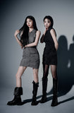 Shirring Zip Sleeveless Dress