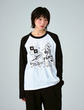 DOLL PARTS Raglan Long Sleeve T-shirt