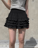 Lit Tiered Mini Skirt Pants