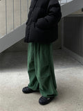Green Corduroy Corduroy String Pants