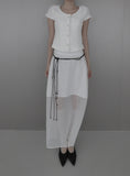 Ash Chiffon Long Skirt