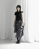 Belted Three-Way Long Skirt