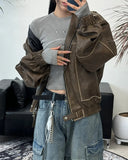 Kend Rivet Pigment Crop Long Sleeve