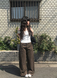 [Scarf set] Junku Lace Shirring Short Sleeve T-Shirt Set