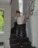 Hetz Damage Wide Denim Pants