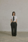 TIE CROP HALF SHIRT